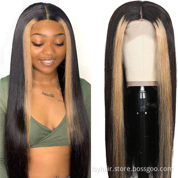 Mink Straight Full Lace Human Hair Wigs Women Wholesale 12a Brazilian Virgin Hair Lace Front Wig for Black Transparent Soft Dye